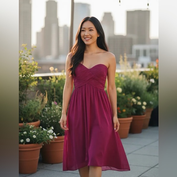 DONNA MORGAN🎄Vintage Strapless Cocktail Dress with Sweetheart Neckline SZ 0 - Picture 12 of 12